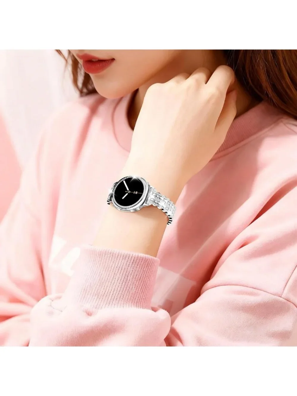 Stylish Bling Band & Case for Galaxy Watch 8, Women’s Dressy Replacement Strap